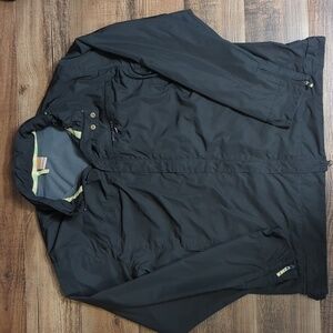 Merrell Light Hiking Jacket With Hidden Hood Size XL in Black